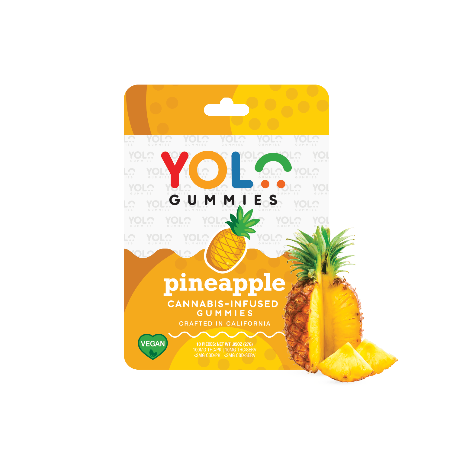 Pineapple 100mg Gummies - 10 Pack Hybrid